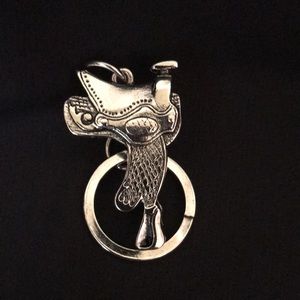 Stainless steel key chain. Saddle